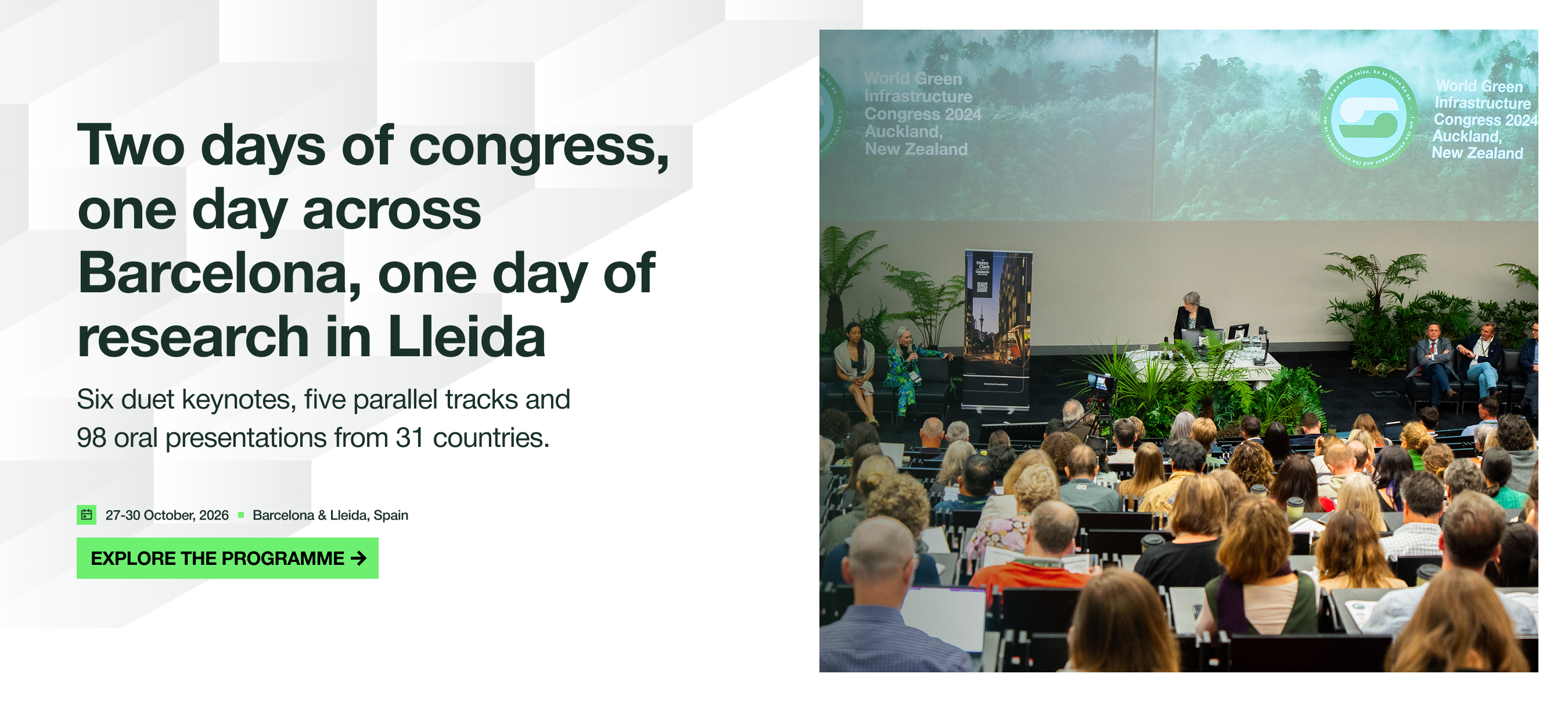 Two days of congress, one day across Barcelona, one day of research in Lleida — Six duet keynotes, five parallel tracks and 98 oral presentations from 31 countries.